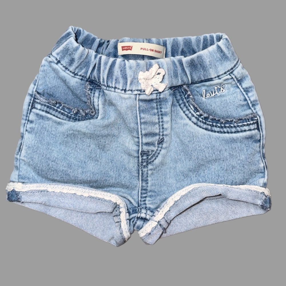 Levi's Lace Trim Denim Shorts | Toddler Girl | 18 Months | Like New